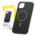 Magnetisk telefondeksel for iPhone 15 ProMax Baseus Fauxther Sort