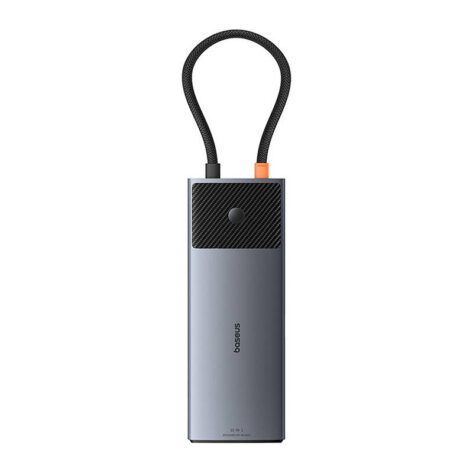 Baseus Metal Gleam II 10in1 2x HDMI 3xUSB-A RJ45 Grå