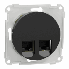 Modularuttak ELKO One 2x8 kat 6 UTP for LSA terminering Sort