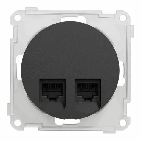 ELKO One modularuttak 2x8 kat 6 UTP for LSA terminering Sort_6