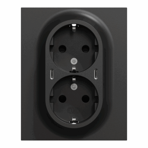 Elko One Dobbelstikk 2x USB-C PD lader sort5