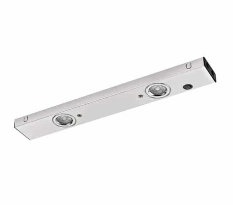 R-line Pluto Benkarmatur Børstet Stål 2x4W WarmDim