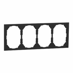 ELKO One Ramme 4-hull til stikkontakt Sort