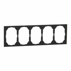 ELKO One 5-hull Ramme til Stikkontakt Sort