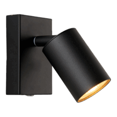 MS Toronto Vegglampe GU10 Sort