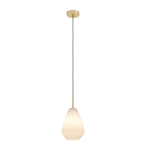 Caprarola Pendel E27 Messing/Frostet Glass