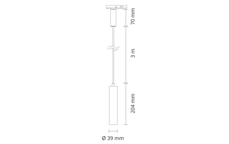 SG Zip Tube Micro Pendel Hvit 7W 3000K-2