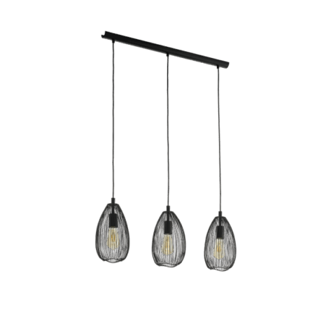Clevedon Pendel 3x60w E27 Sort