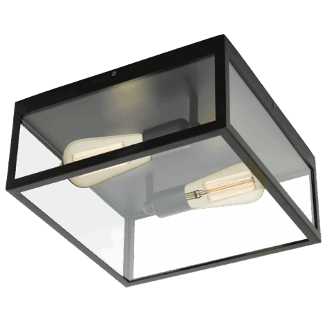 Charterhouse Taklampe 2xE27 Sort/Glass