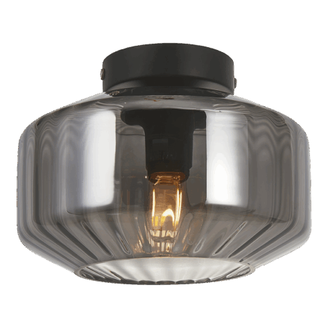 Emilie Taklampe E27 Ø22cm Smoke