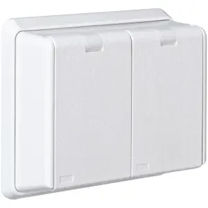 Elko Dobbel stikkontakt IP44 innfelt RS RH