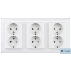 Elko 6-veis stikkontakt med jord innfelt RH