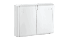 SG Stikk Dobbel Innfelt Jord Hvit IP44