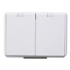 Elko Dobbel stikkontakt IP44 Påvegg RS RH