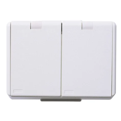 Elko Dobbel stikkontakt IP44 Påvegg RS RH