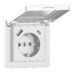 NP Innfelt Enkel Stikkontakt USB A+C Hvit IP44 Jord