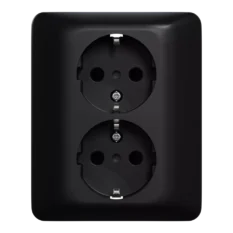 Elko Dobbel Stikkontakt m/Hurtigklemmer I RS Sort