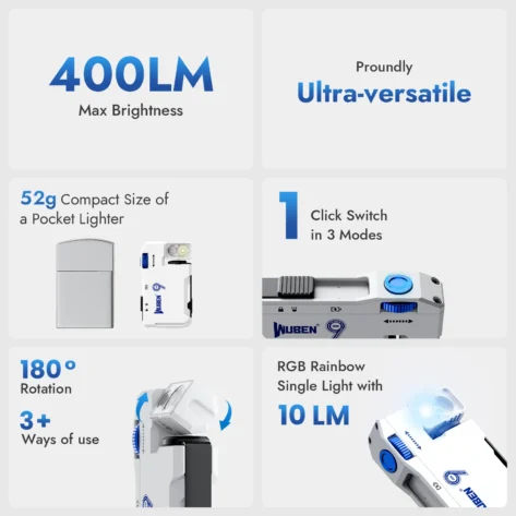 WUBEN G5 Kompakt Lykt - Limited Edition Hvit_11