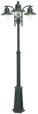 Norlys Trippel Stolpelampe Como 372 Sort