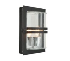 Norlys Vegglampe Basel 660 Sort Klar Glass