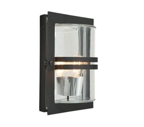 Norlys Vegglampe Basel 660 Sort Klar Glass